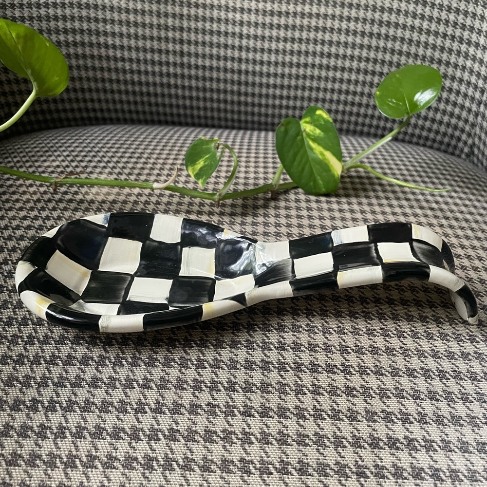 mackenzie childs courtly check spoon rest
